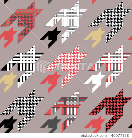 Geometric hounds tooth print. Geometric hounds tooth print. 40077328