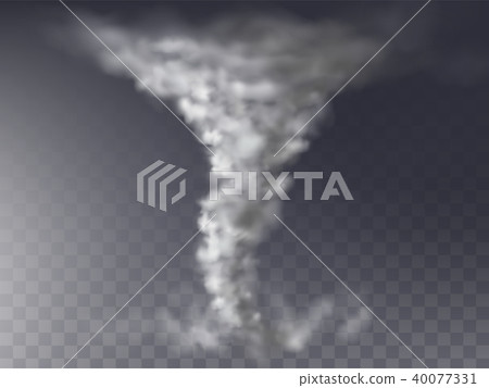 Vector 3d realistic tornado, grey hurricane, storm - Stock Illustration ...
