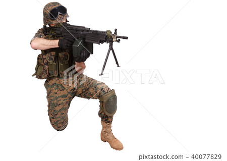 US MARINES with machine gun 40077829