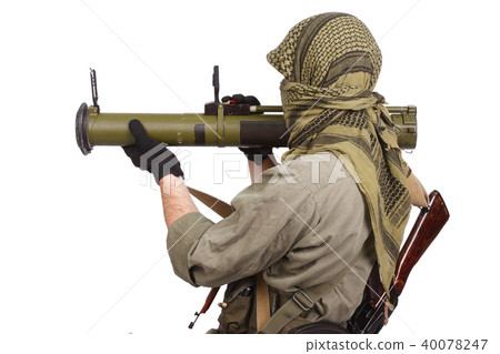 mercenary with anti-tank rocket launcher - RPG 40078247