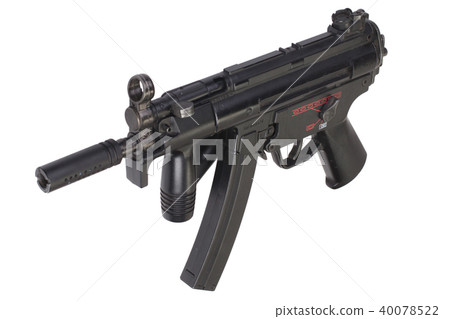 submachine gun MP5 isolated submachine gun MP5 isolated 40078522