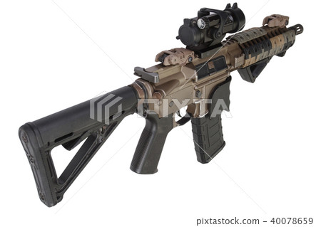 M4 special forces rifle isolated on a white M4 special forces rifle isolated on a white 40078659