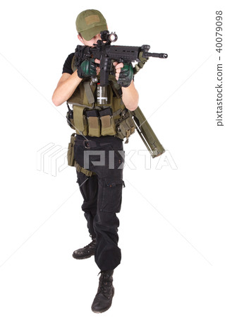mercenary with m16 rifle 40079098