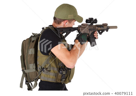 mercenary with m4 rifle mercenary with m4 rifle 40079111