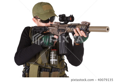 mercenary with m4 rifle 40079135