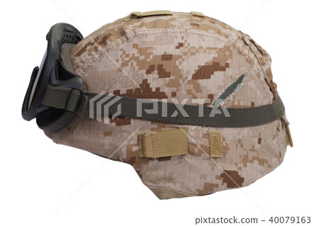 us marines kevlar helmet with camouflage cover 40079163