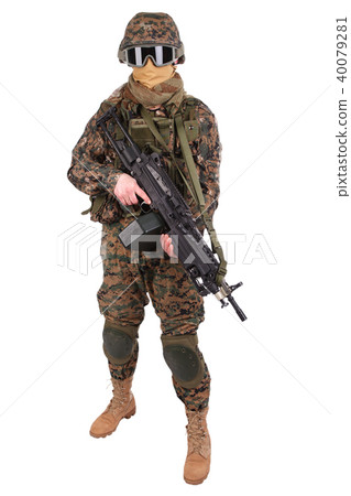 US MARINES with machine gun 40079281