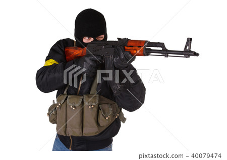 insurgent with AK 47 insurgent with AK 47 40079474