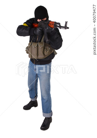 insurgent with AK 47 insurgent with AK 47 40079477