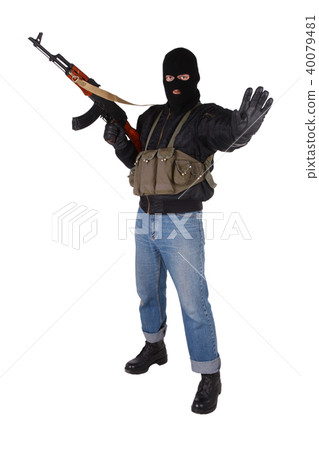 insurgent with AK 47 40079481