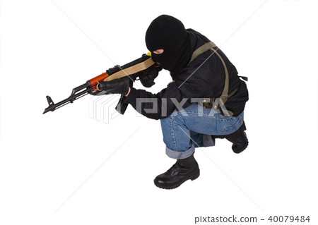 insurgent with AK 47 40079484