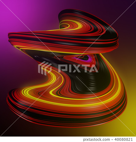 Colored abstract twisted shape-插圖素材 [40080821] - PIXTA圖庫