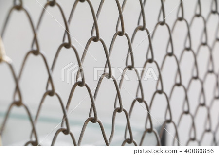 Steel wire mesh on rusty galvanized in Jail Steel wire mesh on rusty galvanized in Jail 40080836