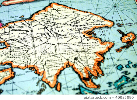 世界地圖舊地圖地圖地圖亞洲地圖1589起草浮雕紙印刷 40085090