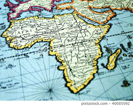 世界地圖舊地圖地圖非洲地圖1589起草浮雕紙印刷 40085092