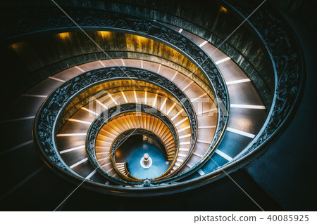 Staircase in Vatican Museums, Vatican, Rome, Italy 40085925