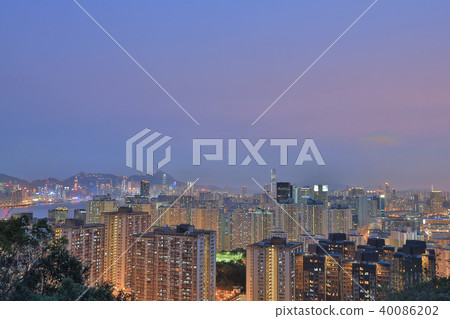 north of kwun tong district view Hong kong north of kwun tong district view Hong kong 40086202