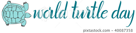 Inscription World Turtle Day and turtle Inscription World Turtle Day and turtle 40087358