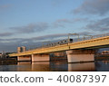 Morning and bridge of Tama River 40087397
