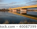 Morning and bridge of Tama River 40087399
