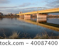 Morning and bridge of Tama River 40087400