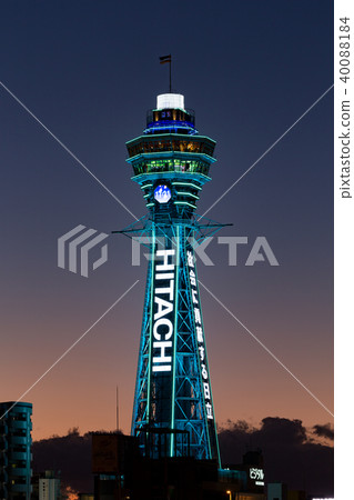 Tsutenkaku Light Up-Attractions in Osaka "New World"- 40088184