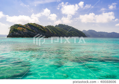 Tropical white sand beach 40088606