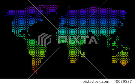 Colored World Map 40089587