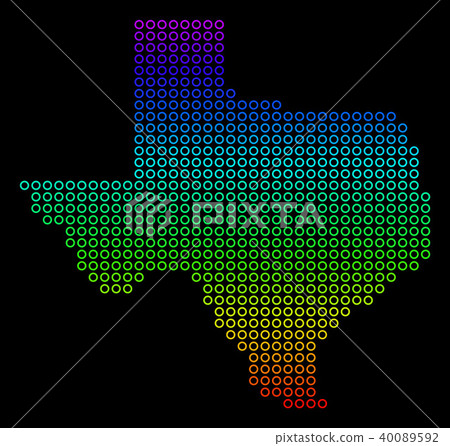 Colored Texas Map - Stock Illustration [40089592] - PIXTA