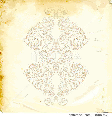 Vector baroque of vintage elements for design.  40089870