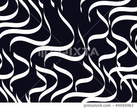 Striped seamless background, curves. Wavy lines 40089962
