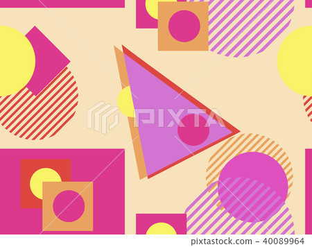 Memphis seamless pattern. Geometric elements Memphis seamless pattern. Geometric elements 40089964