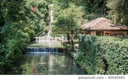 Waterfall in a garden Waterfall in a garden 40090995
