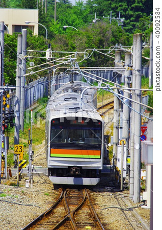 Hachio Line leaving Tofukusei Station 40092584