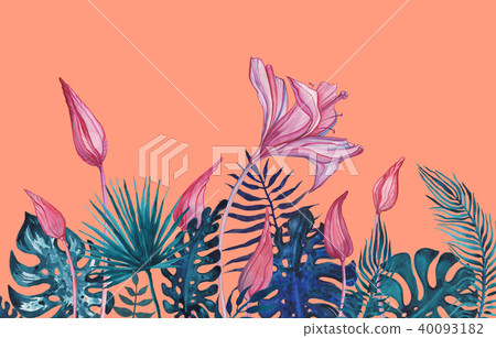Hand Drawn Abstract Flowers 40093182