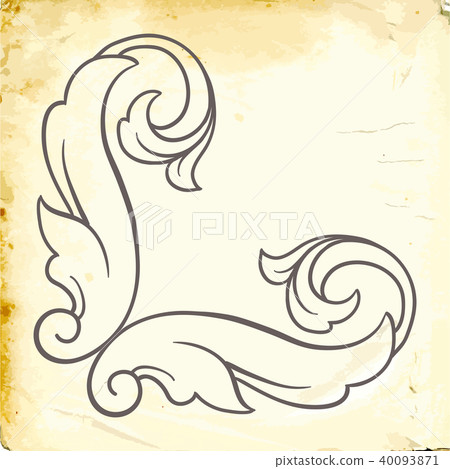 Vector baroque of vintage elements for design. Vector baroque of vintage elements for design. 40093871