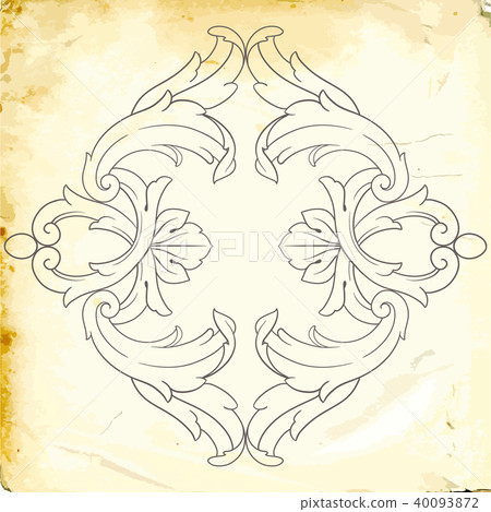 Vector baroque of vintage elements for design. Vector baroque of vintage elements for design. 40093872