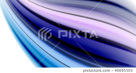 Gel jelly fluid flowing liquid rainbow style colours, wave abstract background, modern minimal 40095503