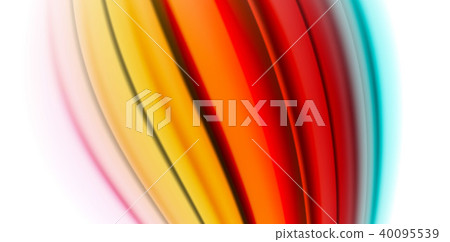Gel jelly fluid flowing liquid rainbow style colours, wave abstract background, modern minimal 40095539