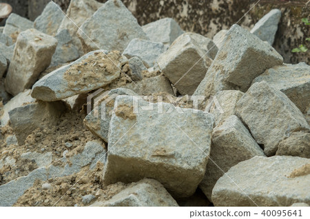 Stones lying on a construcion site 40095641