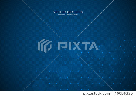Technology background with hexagons. Molecular structure and chemical compounds. 40096350