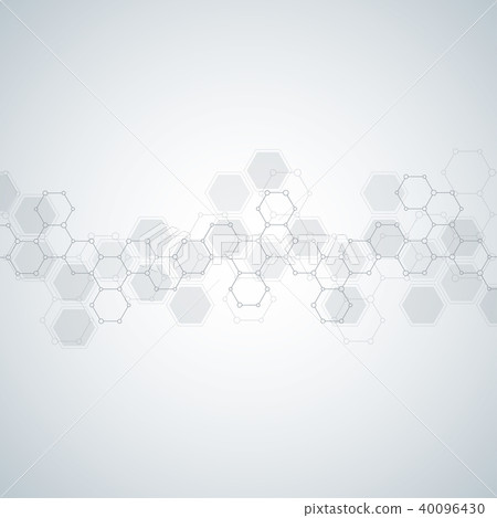 Medical background or science vector design. Molecular structure and chemical compounds. Geometric Medical background or science vector design. Molecular structure and chemical compounds. Geometric 40096430