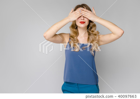 Attractive woman in fashionable clothes 40097663