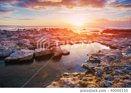 Spring panorama of sea coast city Trapany. Sicily, Italy Europe 40098150
