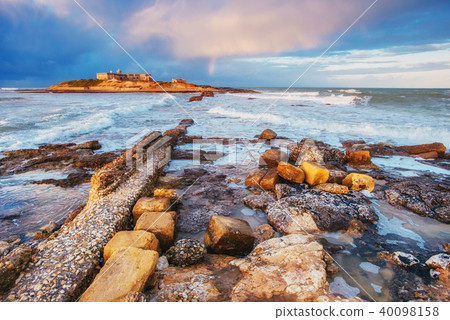 Spring panorama of sea coast city Trapany. Sicily, Italy Europe Spring panorama of sea coast city Trapany. Sicily, Italy Europe 40098158