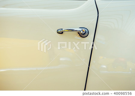 close up of the side parts on a sport vintage automobile close up of the side parts on a sport vintage automobile 40098556