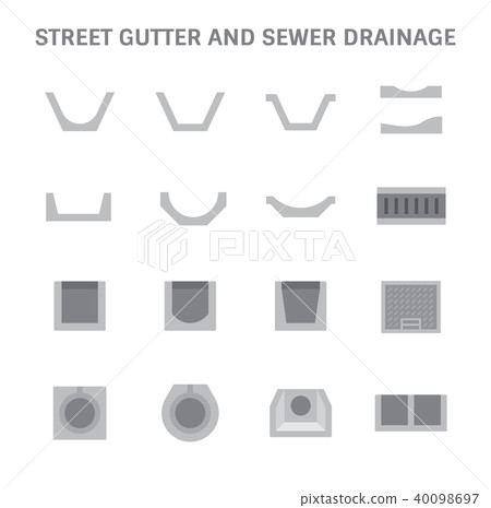 sewer gutter icon sewer gutter icon 40098697