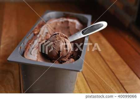Homemade Chocolate ice cream scoop Homemade Chocolate ice cream scoop 40099066