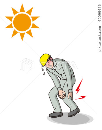 Heat stroke worker 40099426
