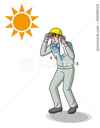 Heat stroke worker 40099429